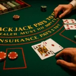 Table de Black-jack professionnelle avec croupier distribuant des cartes